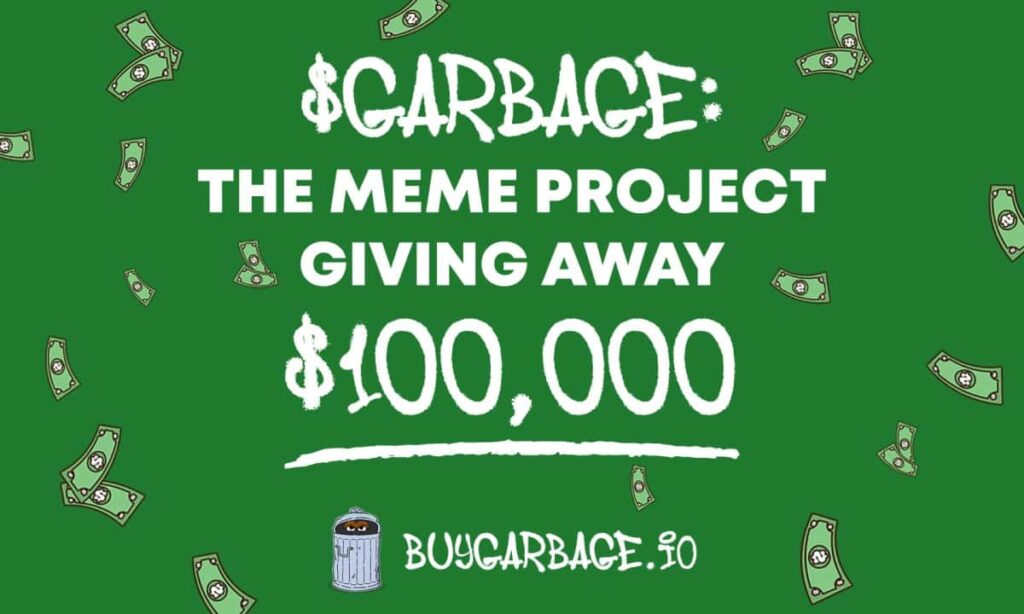 Memecoin Project Garbage Aims to Launch A $100,000 Giveaway
