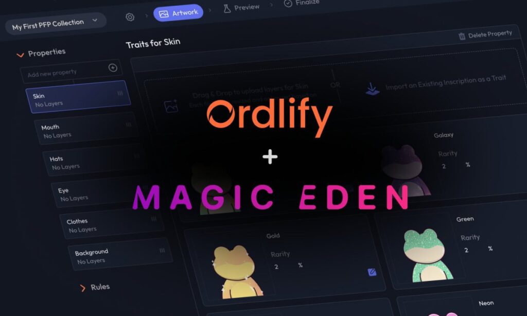 Magic Eden and Ordlify Collaborate to Streamline the Creation and Sales of New Bitcoin Ordinals Collections